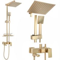 conjunto de ducha rea jack brushed gold