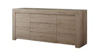 buffet en melamina roble oscuro