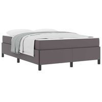 estructura de cama con colchon gris 140 x 190 cm tela vidaxl