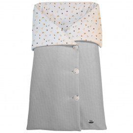 2024 Saco Capazo Arrullo Sofía Gris Dydados Lana Pelo Estampado