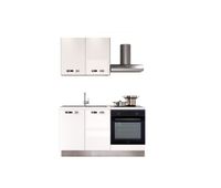 cocina con electrodomesticos gilda ice 150cm izquierda blanco brillo
