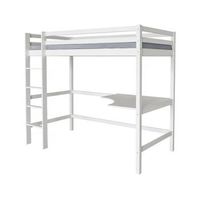 cama mezzanine  infantil con escritorio angela 90 x 190 cm - blanco