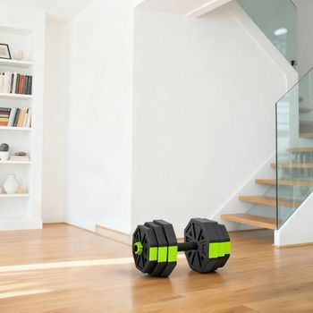 Juego De Mancuernas Sportnow Plástico, Arena, 125x18x18 Cm, Verde
