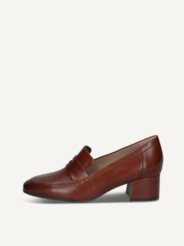 CAPRICE Trotteur, brown, made of Leather with Trapeze heel, Size 36