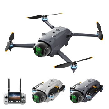 QY A26 PRO GPS 5G WiFi FPV con pantalla LCD de 4,5 pulgadas, controlador, 1080P HD, doble cámara, gimbal de servo, 360°
