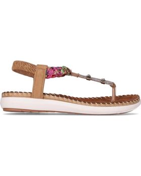 de CHIKA10 CHIKA10 SANDALIAS CONFORT CANELON 04 EN COLOR CUERO MARRÓN CUERO-TAN