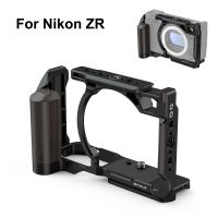 puluz para nikon zr mango de madera marco de expansion de jaula de camara de metal para jaula de camara nikon zr