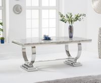 haven 200cm grey marble dining table