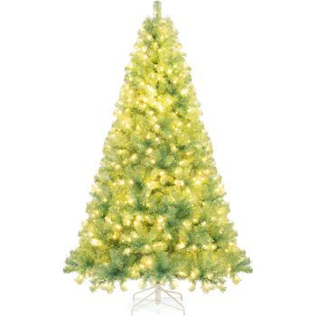 Árbol De Navidad Con Luces Incorporadas Costway (1300 Ramas - 225 Cm - Verde)
