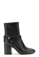 botines de piel napa con detalle de tobillera black