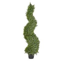 planta artificial en maceta uso interior exterior decoracion de plastico maceta negra 126 cm spiral tree