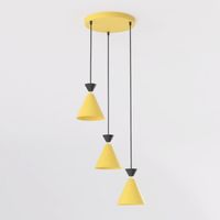 lampara de techo verusa ii naranja 3 luces
