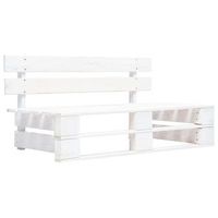 sofa central de pales para jardin  sofa de exterior madera pino impregnada blanco