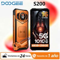 telefono resistente doogee s200 edicion vip 5g pantalla de 672 y 120hz 48gb de ram 1236 256gb de rom camara principal con ia de 100mp bateria de 10100mah telefono inteligente android 16