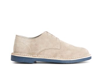 zapatos derby de piel de ante para hombre sand