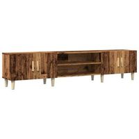 mueble de tv  mueble de salon  gabinete de tv madera ingenieria madera envejecida 180x315x40 cm
