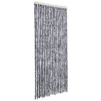 cortina mosquitera  mosquitera plateada chenilla 90x200 cm