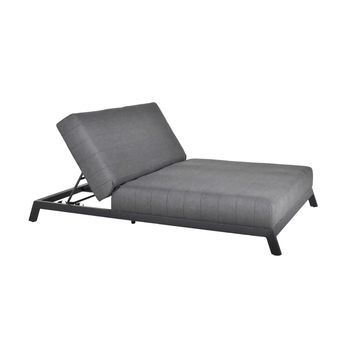 Tumbona Para 2 Con Respaldo Ajustable Valencia - 203 X 144 Cm Antracita