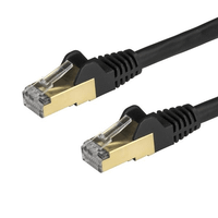 cable 1m red ethernet rj45 stp cat6a snagless neg ro