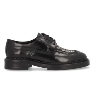 Alpe para mujer. 533266 Mocasines Chester de piel negro (37), Plano, Cordones, Casual