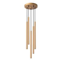 lampara colgante vacu dorado 5 luces