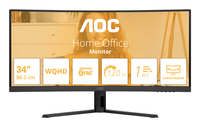 aoc cu34b3e 34 led va wide quad hd hdmi