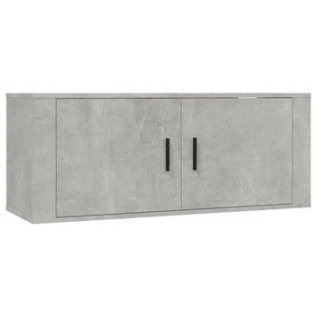 Mueble Para Tv De Pared Gris Hormigón 100x34,5x40 Cm Vidaxl