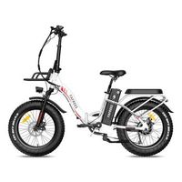bicicleta electrica urbana plegable fafrees f20 max cuadro bajo 48 v 30 ah celdas samsung blanca