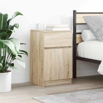 Mesitas De Noche (2 Uds) - Dormitorio - Madera Ingeniería - Roble Sonoma (39x35x65cm)
