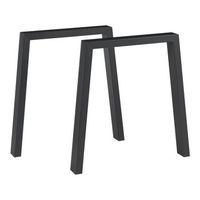set de 2 patas de mesa kraftisried 72x70 cm - negro encasa