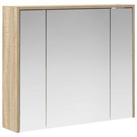 armario con espejo de bano  mueble de bano roble sonoma 735 x 16 x 625 cm