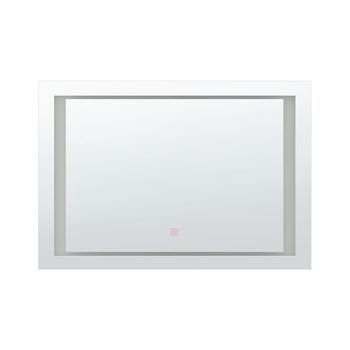 Espejo De Pared Led Rectangular 60 X 80 Cm Moderno Vintage Glamuroso Maquillaje Baño Tocador Dormitorio Eyre