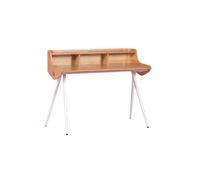 mesa nordica de escritorio en madera maciza de roble - oakland