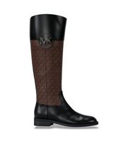 michael kors para mujer 40f6kmfb5b botas de piel kimmee flat negro 38 marron plano cremallera casual