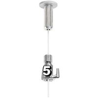 gancho para colgar cuadros  soporte para techo con nylon de 2 m  altura regulable  soporta hasta 15 kg  incluye taco expansivo 5 unidades
