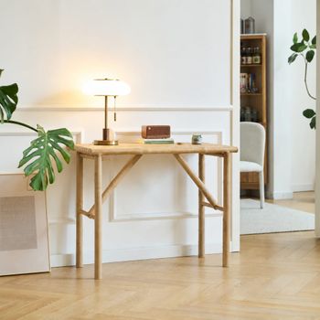 Mesa consola en madera de bambú