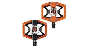 Crankbrothers pedales double shot naranja negro