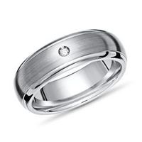 anillo exclusivo titanio 6mm bordes diamante pulido