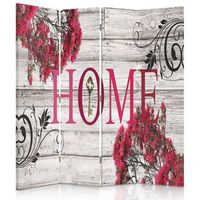 biombo loving home - separador de ambientes cm 145x180 4 paneles