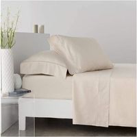 juego de sabanas saten algodon egipcio 400 hilos beige 250x260 cama 160