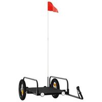remolque para bicicletas hierro negro 122x53x31 cm vidaxl