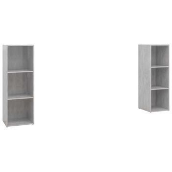 Muebles De Salón 2 Uds | Mueble Tv Madera Ingeniería Gris Hormigón Cfw56358