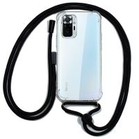 cool funda transparente con cordon negro para xiaomi redmi note 10 pro