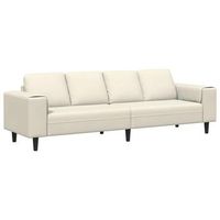 sofa de sala crema 250 x 77 x 76 cm vidaxl