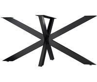 patas de mesa hardwick metal negro industrial 78x150x71 cm