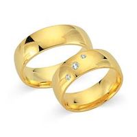 alianzas 18 quilates oro amarillo 3 diamantes