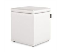 puff cubo arcon polipiel blanco pack 2 unidades happers