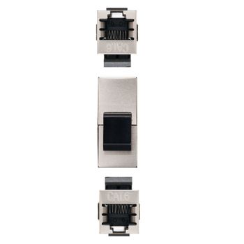Empalme RJ45 Nanocable Cat.6 STP metálico blindado RoHS hembra/hembra
