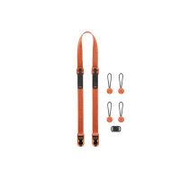 correa peak design leash para camara digital cuero naranja