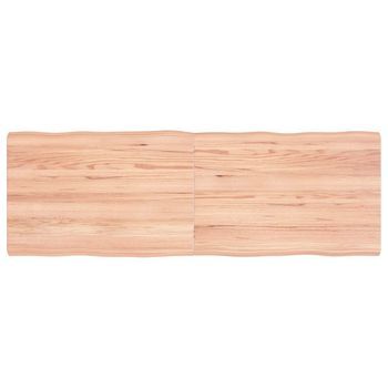 Tablero Mesa Madera Tratada Borde Natural Marrón 120x40x(2-4)cm Vidaxl
